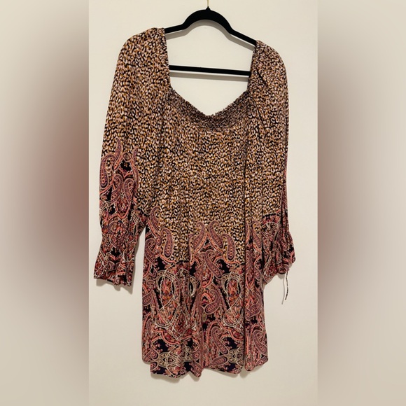 Anthropologie Maeve Dress Pink Paisley Leopard Milou Mini size M - Picture 10 of 12